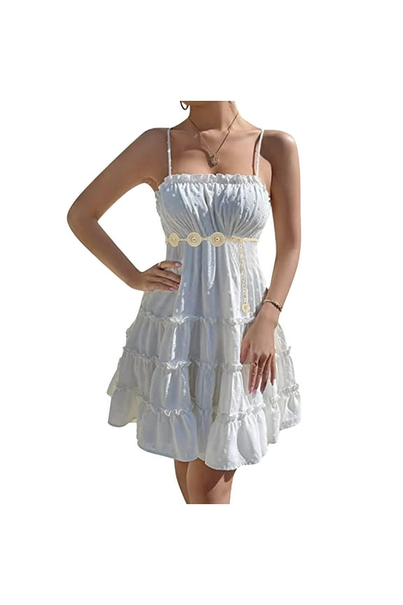 Women Skinny Belts for Jeans Dress Thin Waist Belt for Ladies with Gold Buckle Women Hook Adjustment Waist Metal String Decorative Dress Waist Small Fragrance Thin Belt Sweet Chain