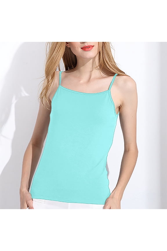 Women's Adjustable Spaghetti Strap Tank Tops Sleeveless Peplum Women's Tanks & Camis Top Tee Womens Fit Turtleneck Slim Blouse Shirt Sleeveless Solid Women's Blouse Features:
