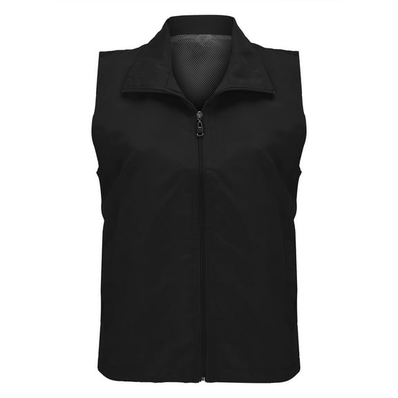 WCJM Women's Basic Solid Cami Spaghetti Double Layer Crop Tank Women's Tanks and Camis Vest Lapel Sleeveless Pockets Zipper Placket Mesh Outdoor Vest Color Fit Work Waistcoat