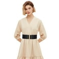 thumbnail image 1 of WCJM Women's Interlock Buckle Wide Waist Belt Thick Elastic Stretch Band for Dresses Skirts Cowboy Belt, 1 of 7