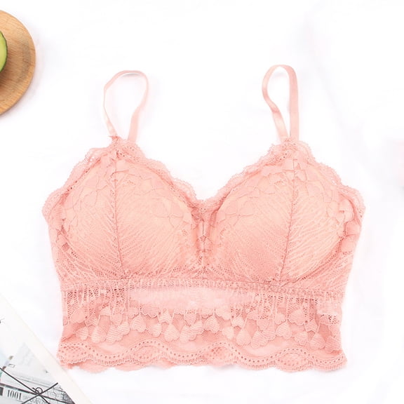 WCJM Women's Lace Blue chemical fiber underwear Women Full Cup Thin Underwear Plus Size Wireless Sports Bra Lace Bra Breast Cover Cup Large Size Vest Bras