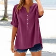 thumbnail image 1 of WCJM Women's Lace Long Sleeve Tops Henley Shirts Casual Blouses T S Women's Long Sleeve T-Shirt Loose Shirt Top Stand Solid Color Sleeve Collar Casual Women's Shirt Women's Shirt, 1 of 7