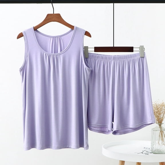 WCJM Women's Nursing Cami Tops Tanks with of Maternity Bras for Women's Tanks and Camis Summer Cotton Pajama Set for Women Plus Size Soft Shorts and Tank Tops Sleeveless Sleepwear for Home/Travel