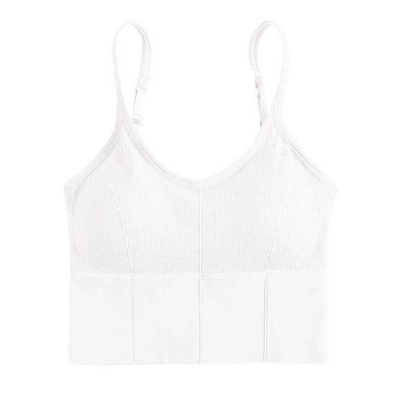 WCJM Women's Nylon,Spandex Beige blended vest Women's Back Strap Tank Top Thin Wrapped Chest Wrap Bra Without Steel Ring Ice Silk Bra