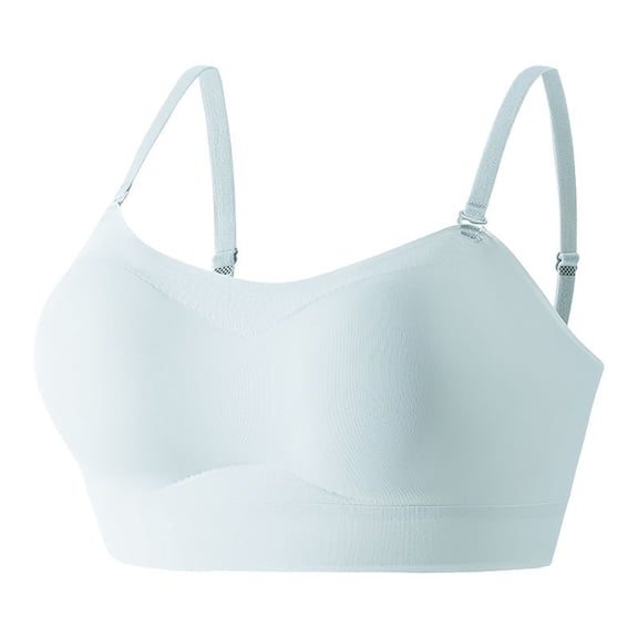 WCJM Women'S Nylon,Spandex Blue,Black,White,Khaki,Beige,Rose Gold Nylon Underwear High Support Bras For Women Adjustable Strap Full Coverage Up Bras Comfortable No Underwire Wireless Bras