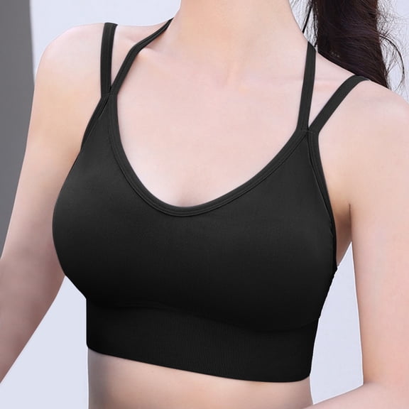 WCJM Women's Nylon,Spandex Green blended vest Women's Back Strap Tank Top Thin Wrapped Chest Wrap Bra Without Steel Ring Ice Silk Bra