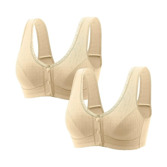 WCJM Women'S Nylon,Spandex Pink Nylon Underwear Bras For Women No Underwire Adjustable Bras Full Coverage Support Bralette Plus Size Everyday Bra Pack Of 3