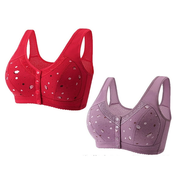 WCJM Women'S Nylon,Spandex Pink Nylon Underwear High Support Bras For Women Adjustable Strap Full Coverage Up Bras Comfortable No Underwire Wireless Bras