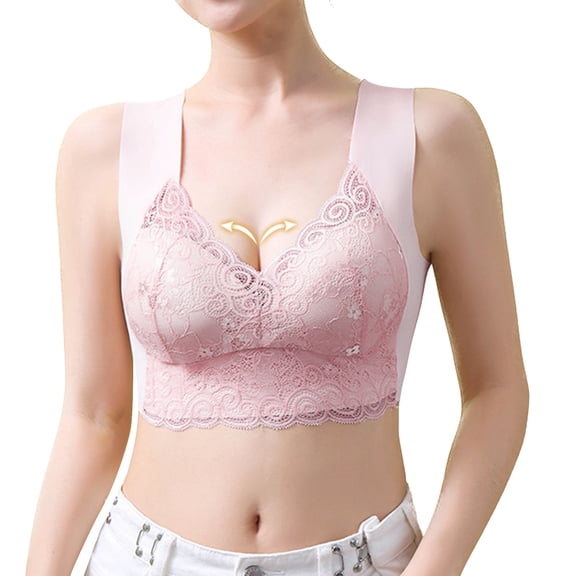 WCJM Women's Nylon,Spandex White nylon bra Women's Thin Shoulder Strap Sports Shockproof Back Running Fitness Vest Bra One Cup Bra