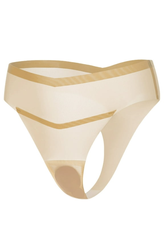 Women's Panties Seamless Hipster Underwear No Show Panties Invisibles Briefs Soft Stretch Bikini Underwears Toe Cover Concealer Thong For Women Underwear No Show Panty Brief Yoga Workout Legging