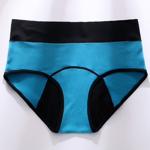 WCJM Women's Panties Women's Cotton Underwear High Waisted Full Coverage Ladies Panties (Regular & Plus Size) Color Blocking High Waisted Breathable Women's Physiological Underwear