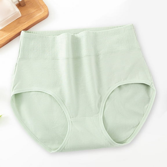 WCJM Women's Panties Women's Cotton Underwear High Waisted Full Coverage Ladies Panties (Regular & Plus Size) Women's High Waisted Cotton Underwear Briefs Soft Full Coverage