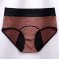 thumbnail image 1 of WCJM Women's Panties Women's Cotton Underwear High Waisted Ladies Panties Full Coverage Briefs 4 Pack (Regular & Plus Size) Color Blocking High Waisted Breathable Women's Physiological Underwear, 1 of 7