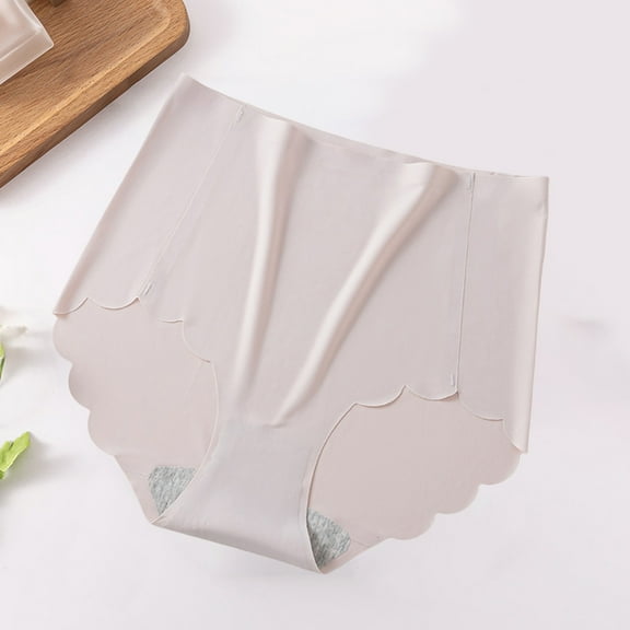 WCJM Women's Panties Women's Cotton Underwear High Waisted Ladies Panties Full Coverage Briefs 4 Pack (Regular & Plus Size) Women Crotch One Cotton Women's Lace Underwear Ice