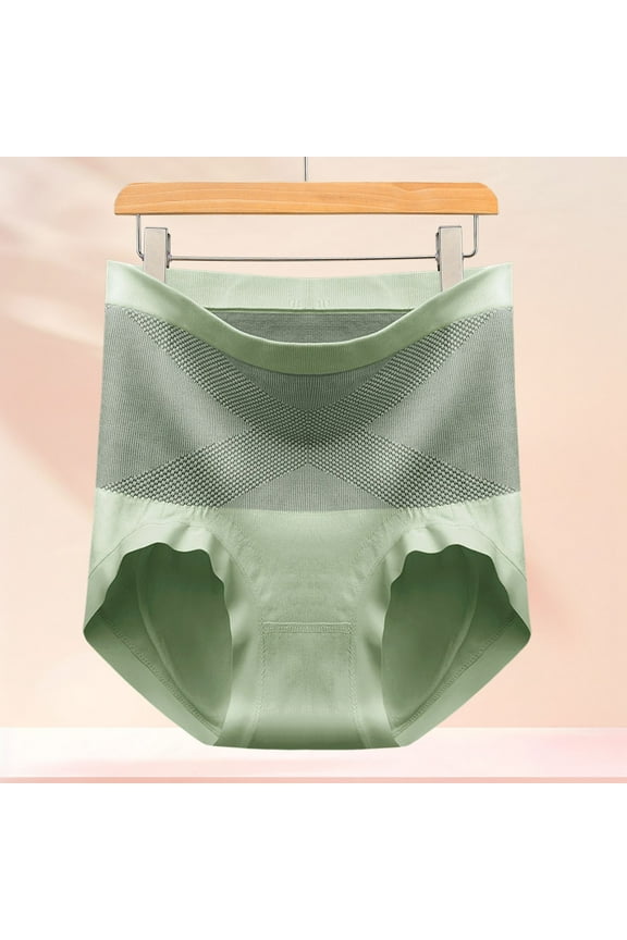 Women's Panties Women's Cotton Underwear High Waisted Ladies Panties Full Coverage Briefs 4 Pack (Regular & Plus Size) Women'S High Waist Belly Lifting Hip Breathable High Elastic