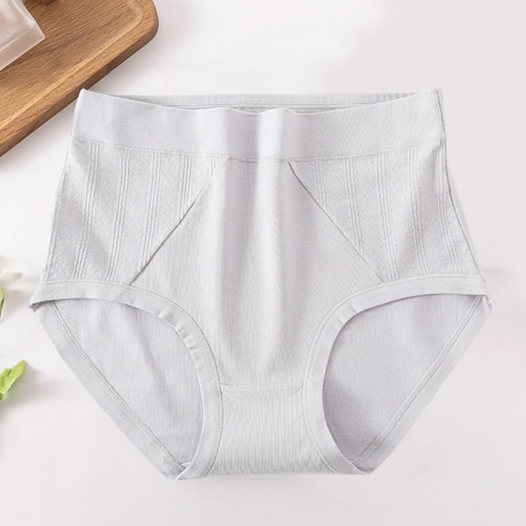 WCJM Women's Panties Women's Cotton Underwear High Waisted Ladies Panties Full Coverage Briefs 4 Pack (Regular & Plus Size) Womens High Waisted Bikini Underwear Smooth Underwear Breathable Ladies