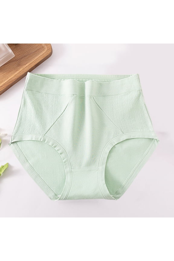 Women's Panties Women's Cotton Underwear High Waisted Ladies Panties Full Coverage Briefs 4 Pack (Regular & Plus Size) Womens High Waisted Bikini Underwear Smooth Underwear Breathable Ladies
