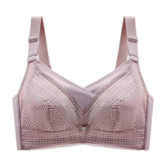 WCJM Women's Polyester Black chemical fiber underwear Underwear For Women Push Up Adjustable Bra Tube Top Anti Sagging Breast Plus Size No Wire Full Cup Lift Underwear Bro