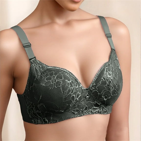 WCJM Women's Polyester Black nylon underwear One Fab Fit Underwire Bra Push Up T Shirt Bra Modern Demi Bra Lightly Padded Bra With Convertible Straps