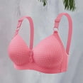 thumbnail image 1 of WCJM Women's Polyester Blue,Black,White,Red chemical fiber underwear Mesh Underwire Bra Women Plus Size Vest Crop Wire Frees Bra Lingerie Sexy V Neck Underwear Lingerie Without Chest S5XL, 1 of 3
