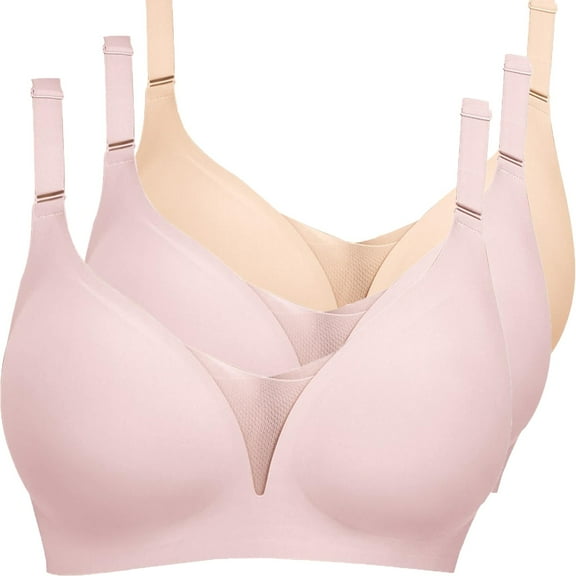 WCJM Women's Polyester Khaki chemical fiber underwear Underwear For Women Push Up Adjustable Bra Tube Top Anti Sagging Breast Plus Size No Wire Full Cup Lift Underwear