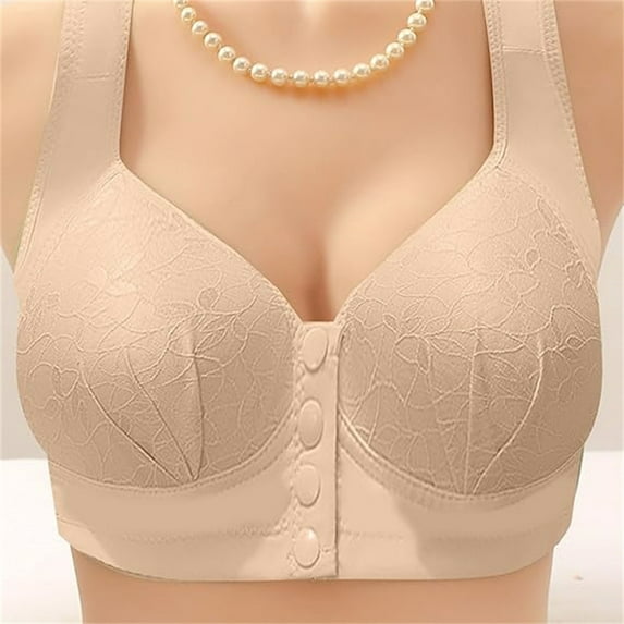 WCJM Women's Polyester,Spandex BK2 nylon underwear Bras For Women Sexy Up Wireless Solid Color Underwear Adjustable Breathable Comfort Support Anti Drop Bra
