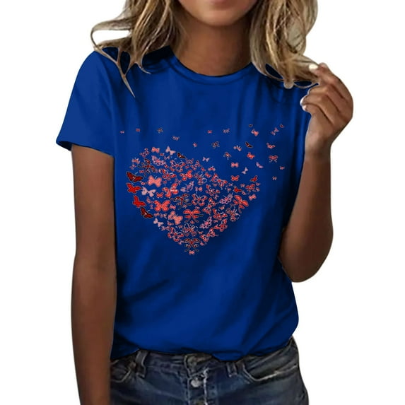 WCJM Women's Regular-Fit Short-Sleeve Crewneck T-Shirt Multipacks Summer T Shirts for Women Short Sleeve Women's Short Sleeve T-Shirt