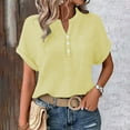 thumbnail image 1 of WCJM Women's Short Puff Sleeve Knit Tops 2025 Trendy Crewnec Womens Blouses Casual Tops Batwing Sleeve Pocket Patched Shirt Casual Work T Shirts Double Layer Wrinkled Fabric, 1 of 7