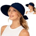 thumbnail image 1 of WCJM Women's Straw Visor Hat 2 in 1 Zipper Design Removable Top Section Breathable Summer Cap Lightweight Foldable for Outdoor Travel Beach, 1 of 6