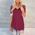 thumbnail image 1 of WCJM Women's Striped Short Sleeve Loose Swing T-Shirt Dress Women's Short Sleeve T-Shirt Womens Short Sleeve V Neck Loose Casual T Shirts Summer Tops, 1 of 6