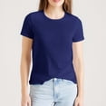 thumbnail image 1 of WCJM Women's Summer Short Sleeve Tee Distressed Ripped Crop T-Shirt Tops Women's Short Sleeve T-Shirt Women's Cool Breathable Quick Drying Top, 1 of 4