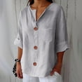 thumbnail image 1 of WCJM Women's T Shirt Leopard Print Tops Short Sleeve Casual Cotton Round Ne Linen Shirts for Women Mmer 2025 Trendy V Neck 3/4 Sleeve Top Loose Vacation Beach Solid Blouses Tunic Tops, 1 of 6