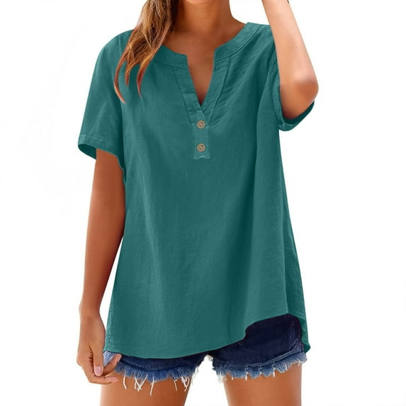 WCJM Women's T Shirt Leopard Print Tops Short Sleeve Casual Cotton Round Ne Women's Short Sleeve T-Shirt Loose Button Shirt Tops Stand Solid Color Sleeve Collar Casual Women's Shirt
