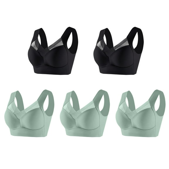 WCJM Women's cotton Gold nylon underwear Sticky Adhesive Vanity Panel Clothing Adhesive Bra Yoga Crop Vest Bras Anti Sagging Back Support Bras Materni Grey