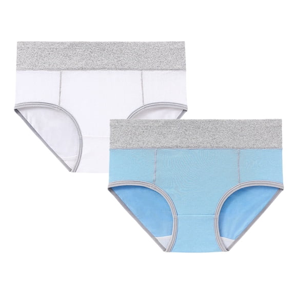 WCJM Women's Cotton Underwear High Waist Briefs Soft Underpants Ladies Full Coverage 2 Pack Underwire Bra