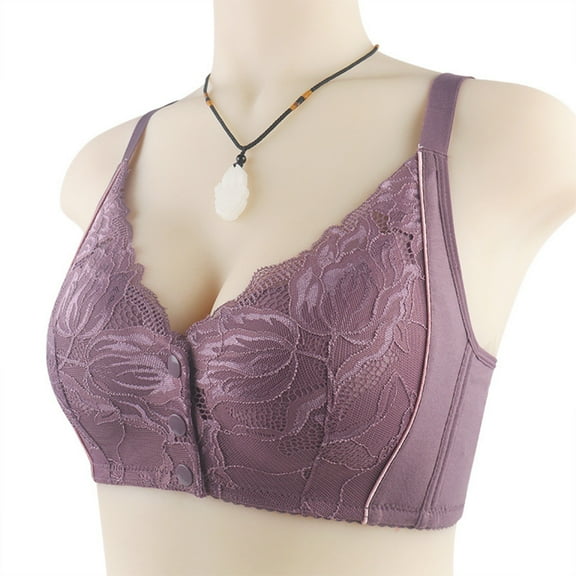 WCJM Women'S Nylon A Chemical Fiber Underwear Lingerie For Womens Underwire Bra Lace Floral Bra Unlined Unlined Plus Size Full Coverage Bra