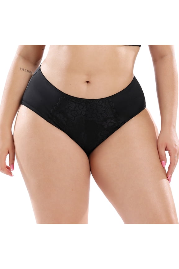 Women's nylon underwear including 1X Underwear Black Nylon Women Pantie FASHION Lace Elastic Lingerie knickers Underpants Underwear L-4XL