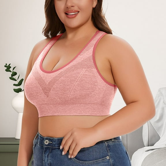WCJM Women'S Polyester Pink Chemical Fiber Underwear Womens Thin No Steel Ring Underwear Small Bra Cup Comfortable Push Up Bra