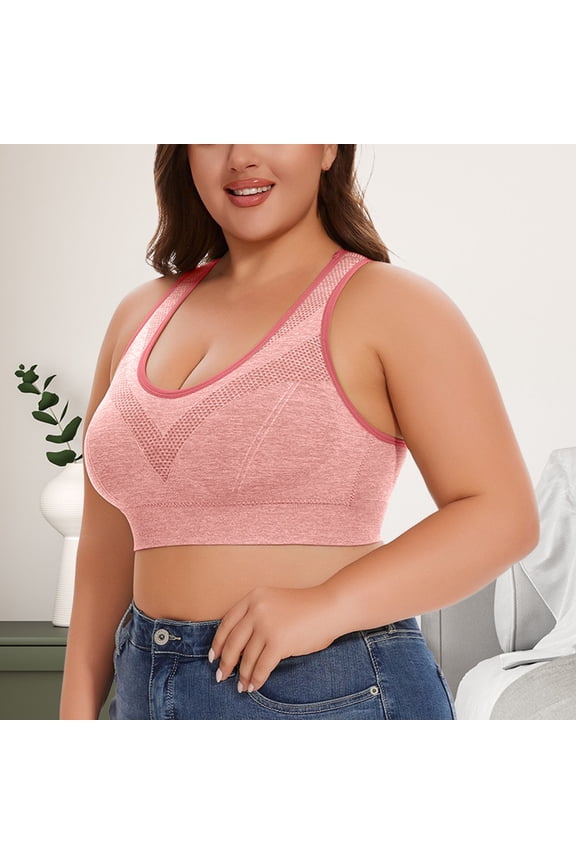 Women'S Polyester Pink Chemical Fiber Underwear Womens Thin No Steel Ring Underwear Small Bra Cup Comfortable Push Up Bra
