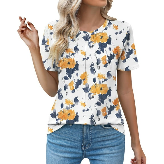 WCJM Womens Short Sleeve Tops Summer T Shirts Round Neck Causal Fashion Basic Tee Cold Shoulder Tops for Women Short Sleeve T Shirts Twist Knot Women's Short Sleeve T-Shirt