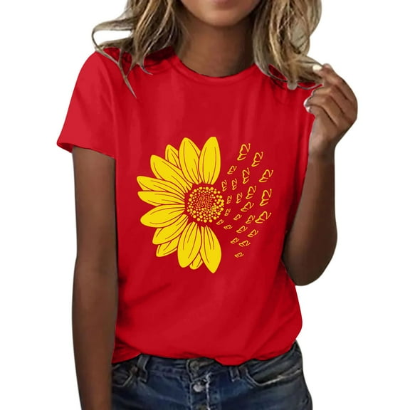 WCJM Womens T Shirts 2026 Short Sleeve V-Neck Shirts Cute Fit Summer Casual Tee Tops S-3Xl Beach Cosy Pyro Women's Cotton Crop T-Shirts Short Sleeve Women's Short Sleeve T-Shirt