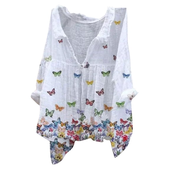 WCJM Womens Tops 3/4 Sleeve Henley Shirts for Women Fall Fashion 2026 School Outfits for Teachers Peplum Top Women Shirts