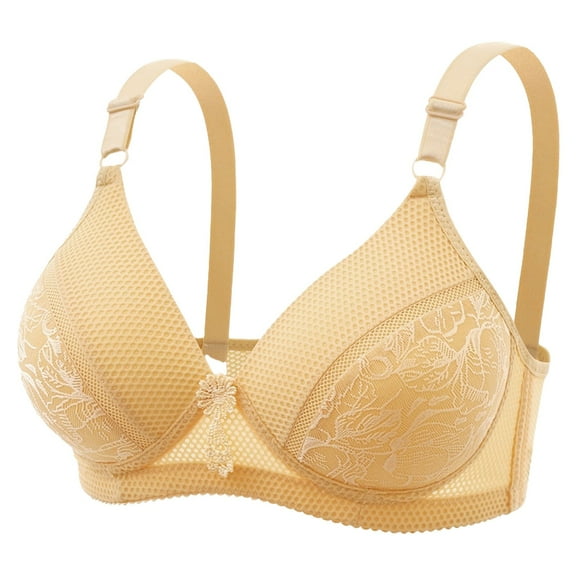 WCJM Female B Nylon,Spandex Khaki Ra Bras For Women Adjustable Strap Full Coverage Up Bras Comfortable No Underwire Wireless Bras