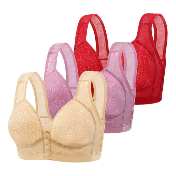 WCJM nylon un Polyester,Spandex Black derwear Women No Underwire Bras Full Coverage High Support Comfort Wireless Bralettes Everyday Bra