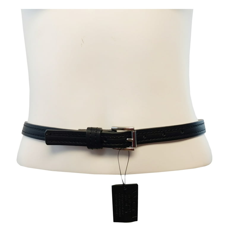 WCM Black Ladies Skinny Belt 3 4