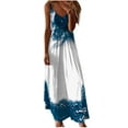 thumbnail image 1 of WCMZJ 2024 Women's Casual Summer Floral Long Maxi Dresses Floor Length Sleeveless Plus Size Sundresses Blue L, 1 of 5