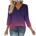 thumbnail image 1 of WCMZJ 3/4 Length Sleeve Womens Tops Summer Casual V Neck T Shirts Cute Tunic Tops for Ladies Loose Fit Dressy Blouses Pink XXL, 1 of 7