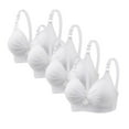 thumbnail image 1 of WCMZJ 4 Pack Bras for Women Full Support No Underwire Seamless Wireless Breathable Everyday Bras Plus Size Push Up Bra Multicolor 3XL, 1 of 3