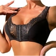 thumbnail image 1 of WCMZJ Front Close Lace Bra for Women Wireless Comfy Post Surgery Padded Support Wirefree Bra Racerback T-Shirt Shapewear Bra, 1 of 5