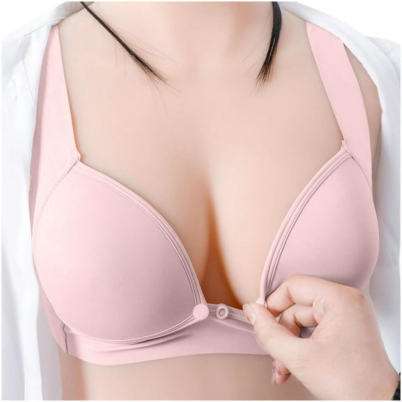 WCMZJ Front Close Nursing Bras for Breastfeeding Comfort Seamless Maternity Bra Wireless Support Pregnancy Lift Sleep Bralette